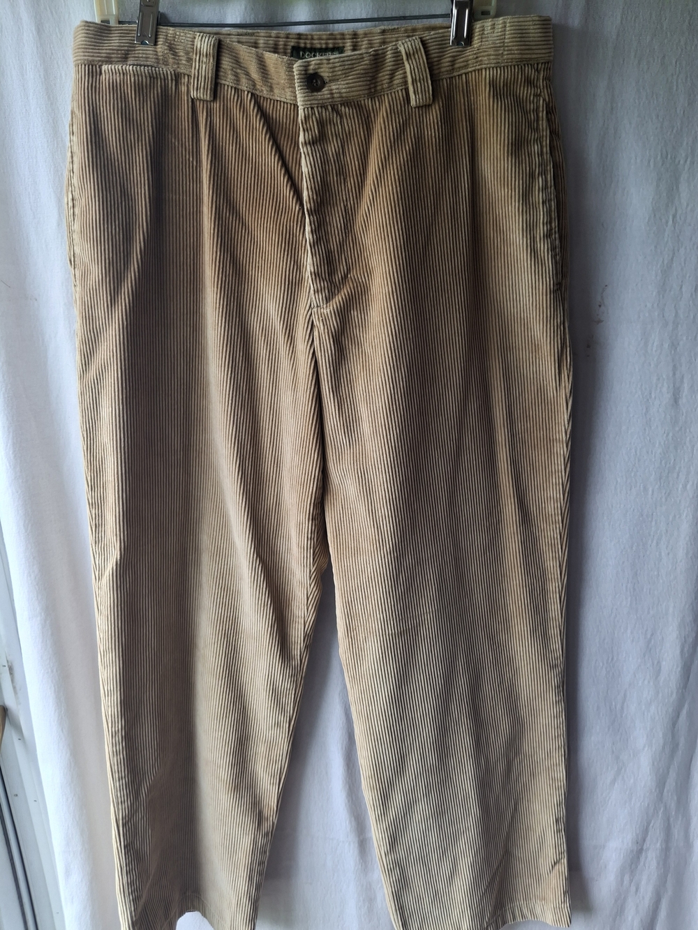 Men's Tan Corduroy Pants with Classic Fit